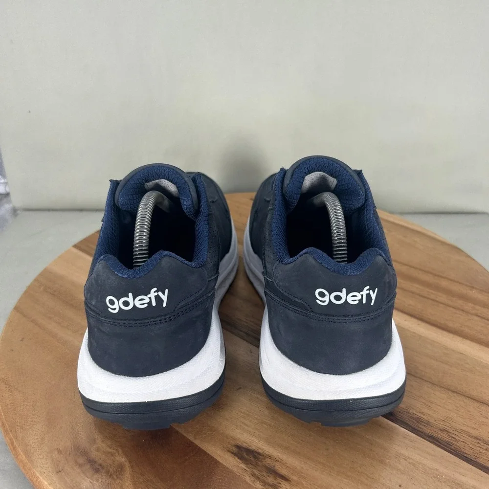 Gravity Defyer G-Defy Mens 10 Blue Leather Walking Shoes TB9023MWU-W VersoShock